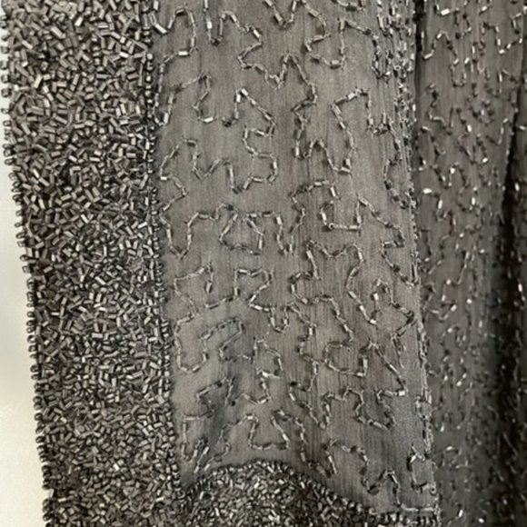 Stenay Black Beaded Evening Cardigan- Size Petite Medium - Picture 4 of 13